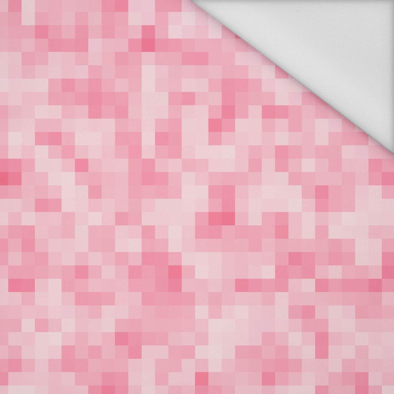 PIXELS pat. 2 / pink - Waterproof woven fabric