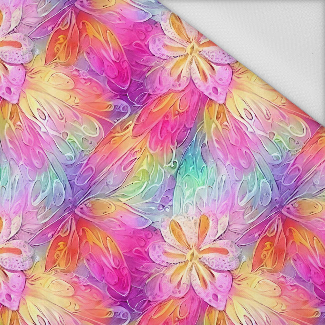 RAINBOW FLOWERS  - Waterproof woven fabric