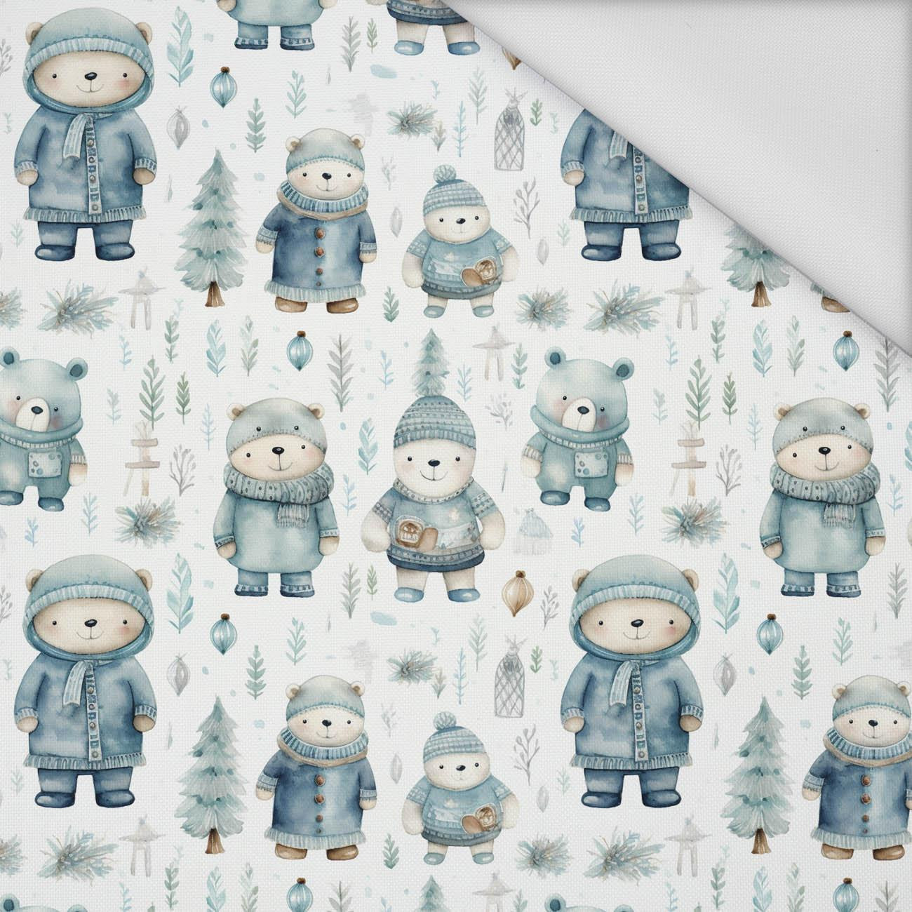 WATERCOLOR WINTER PAT. 4 - Waterproof woven fabric