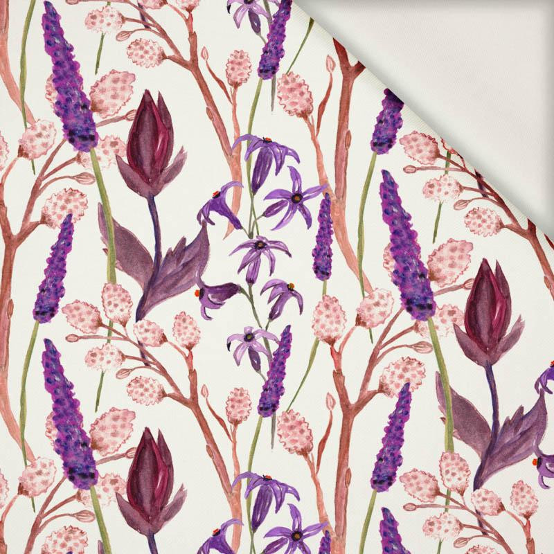 LAVENDER pat. 2 (BLOOMING MEADOW) - viscose woven fabric