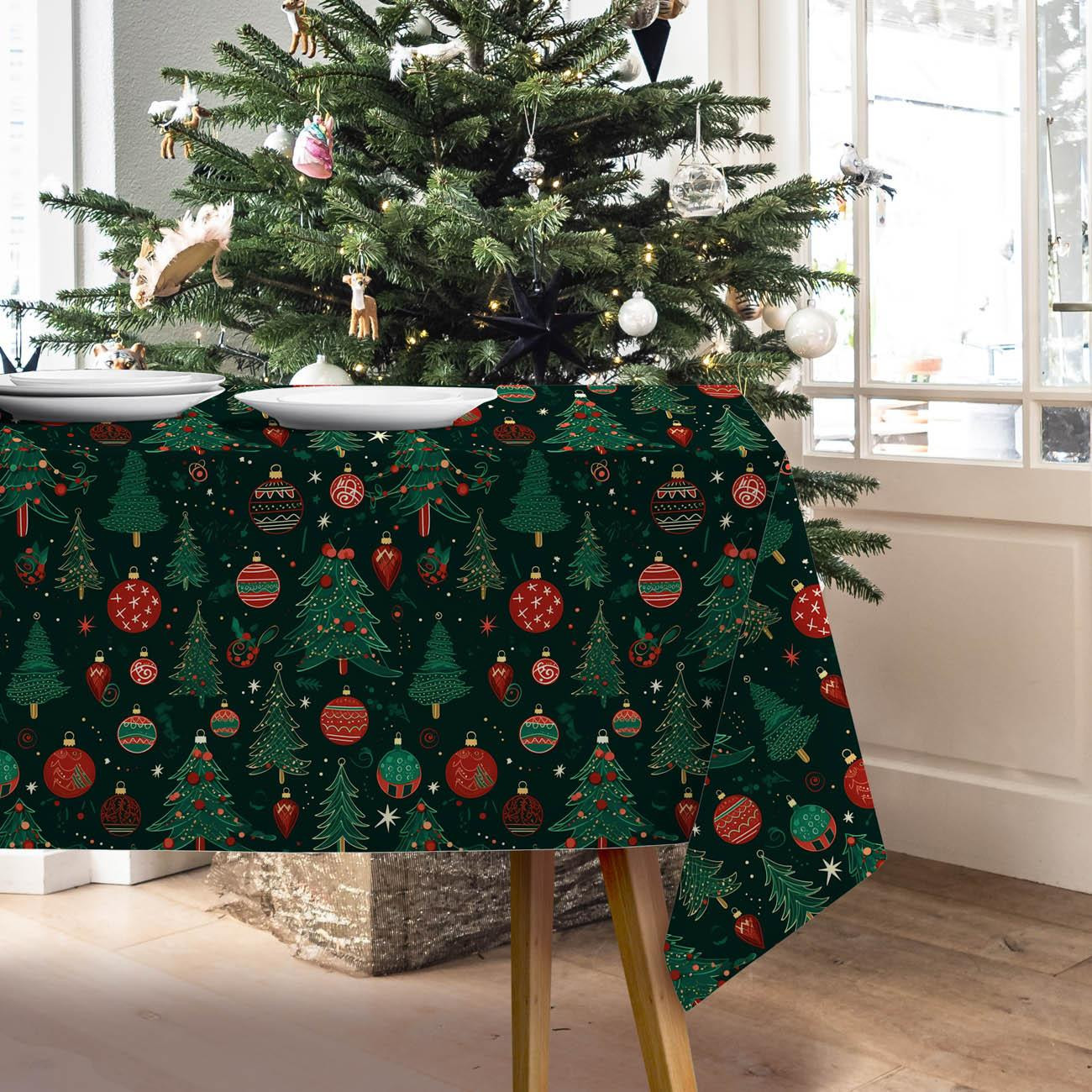 CHRISTMAS TREE PAT. 3 - Woven Fabric for tablecloths