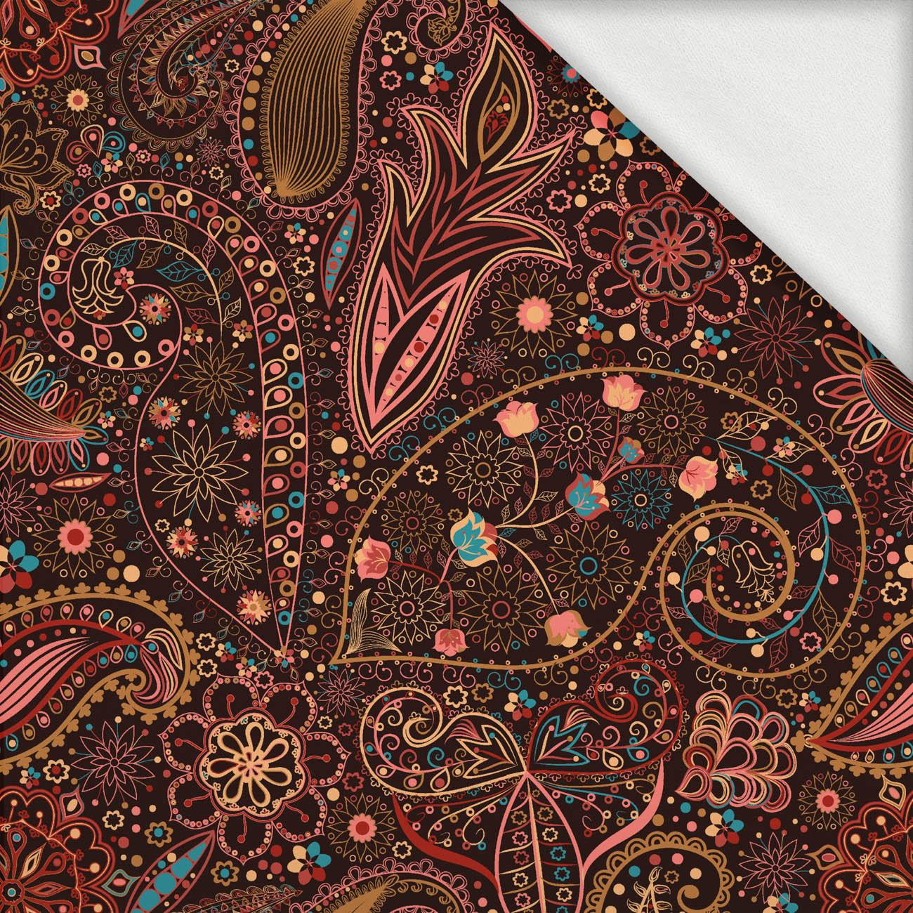 LACE FLOWERS - looped knit fabric with elastane
