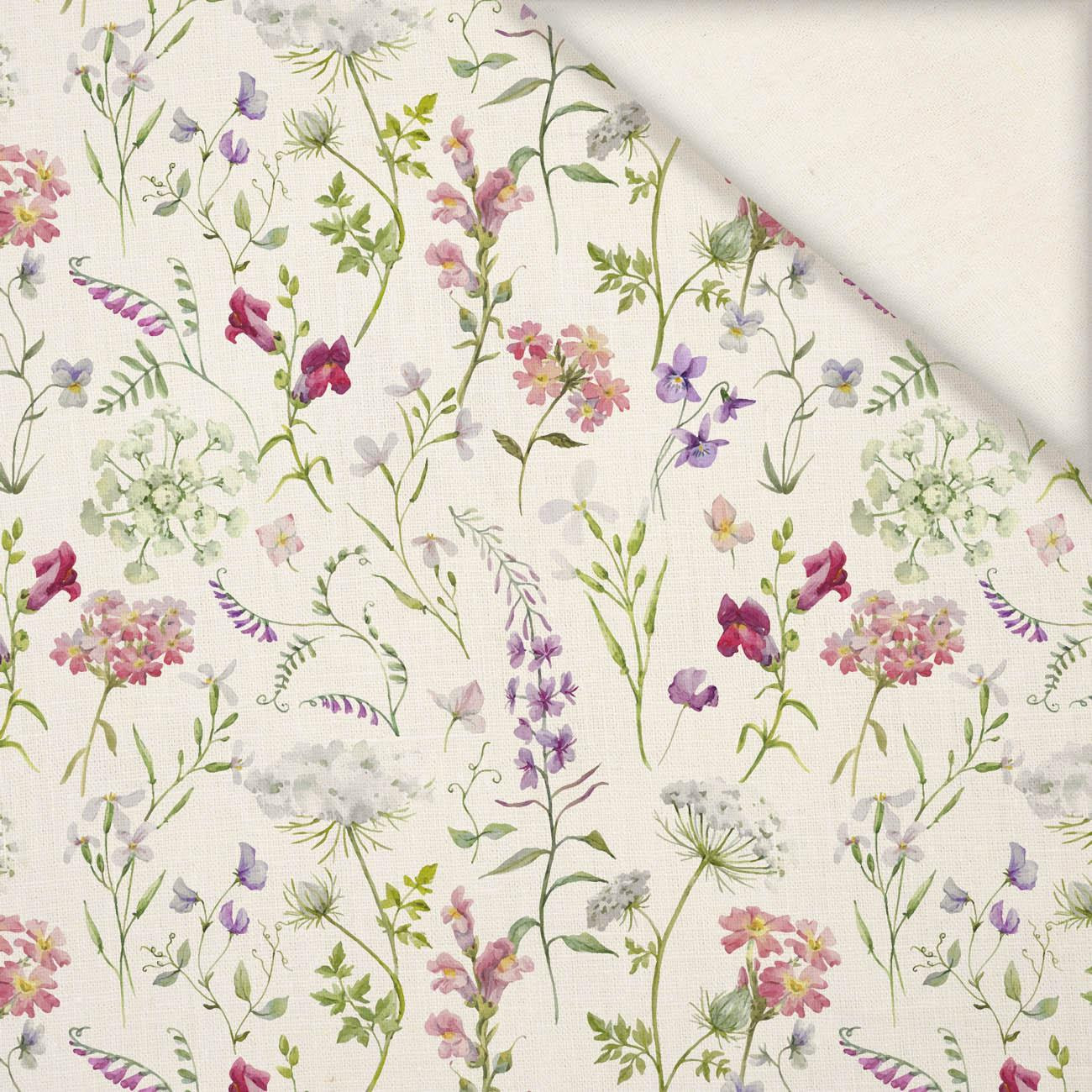 PASTEL FLOWERS - Linen 100%