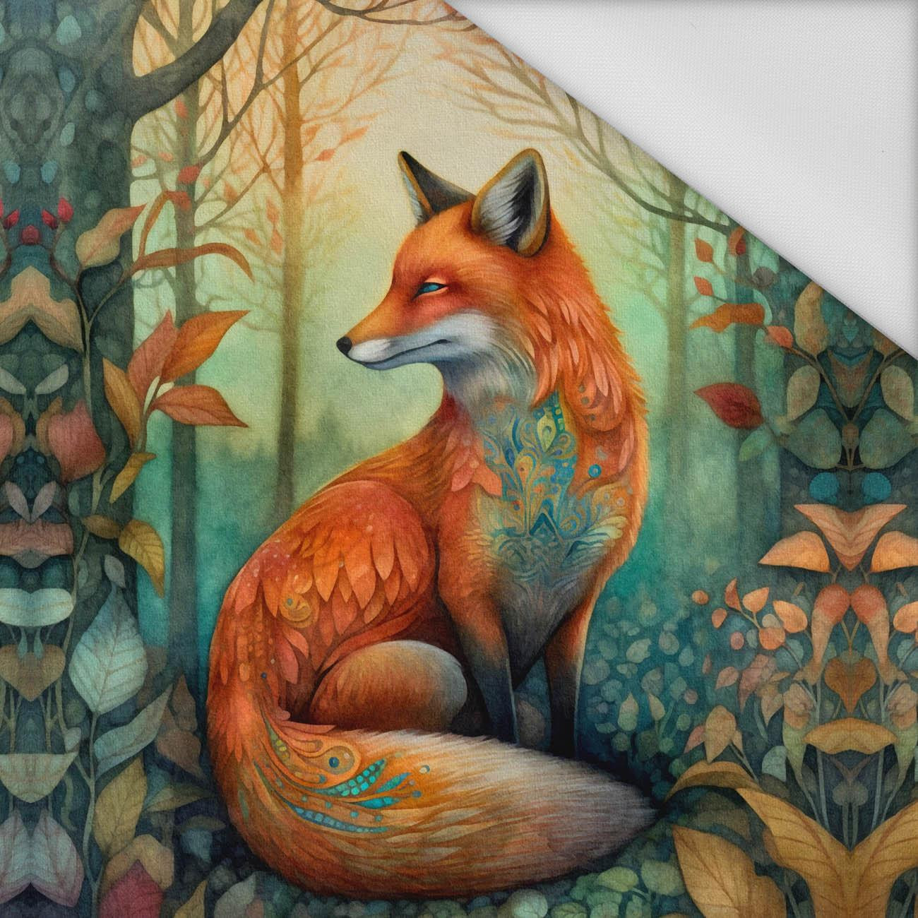 BOHO FOX - panel (60cm x 50cm) Waterproof woven fabric