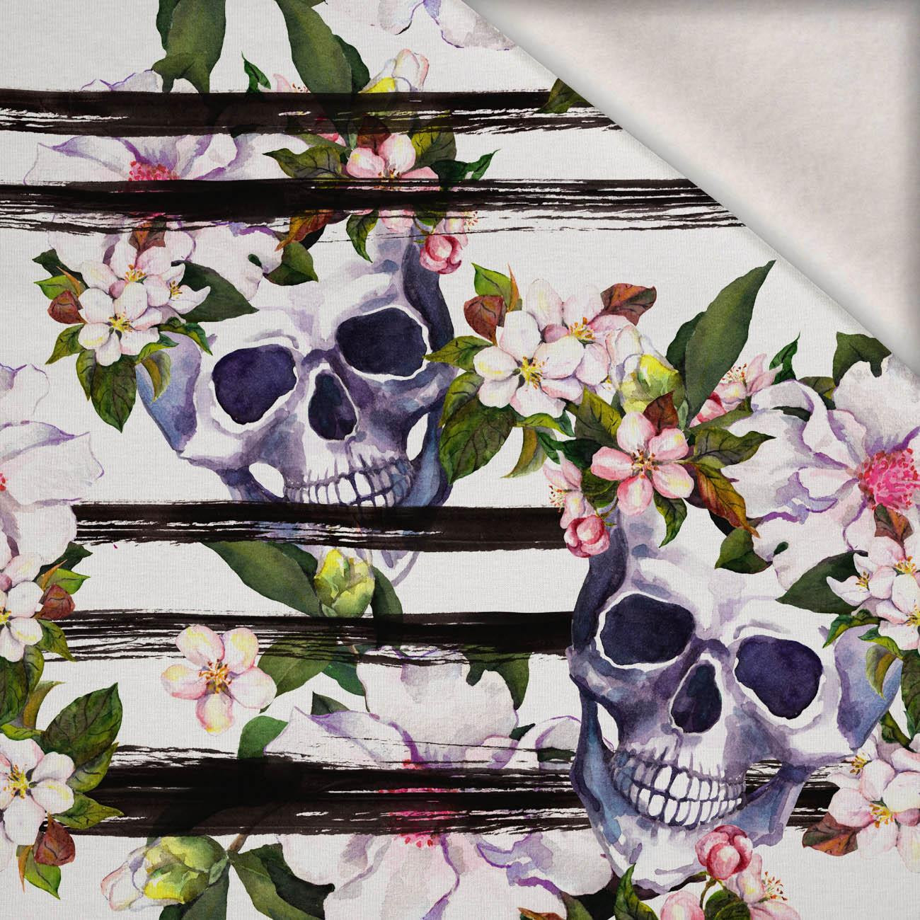 SKULLS ON STRIPES - brushed knitwear with elastane ITY SKULLS ON STRIPES - brushed knitwear with elastane ITY
