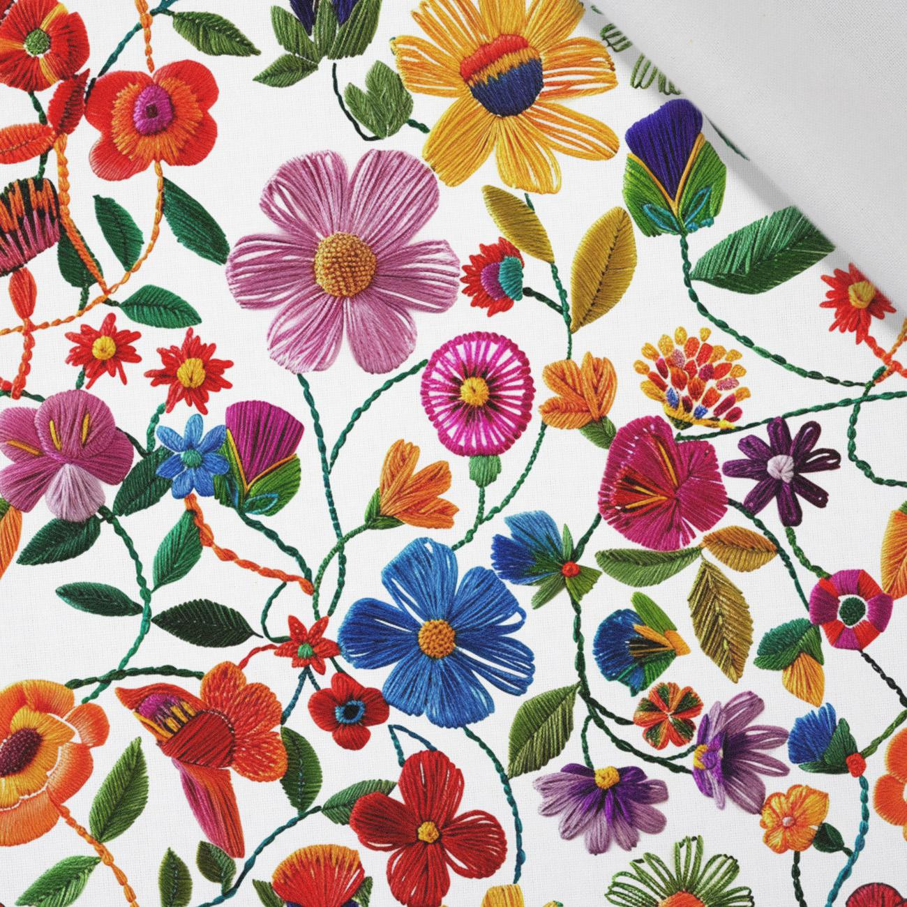FLOWERS 3D PAT. 1 - Cotton woven fabric