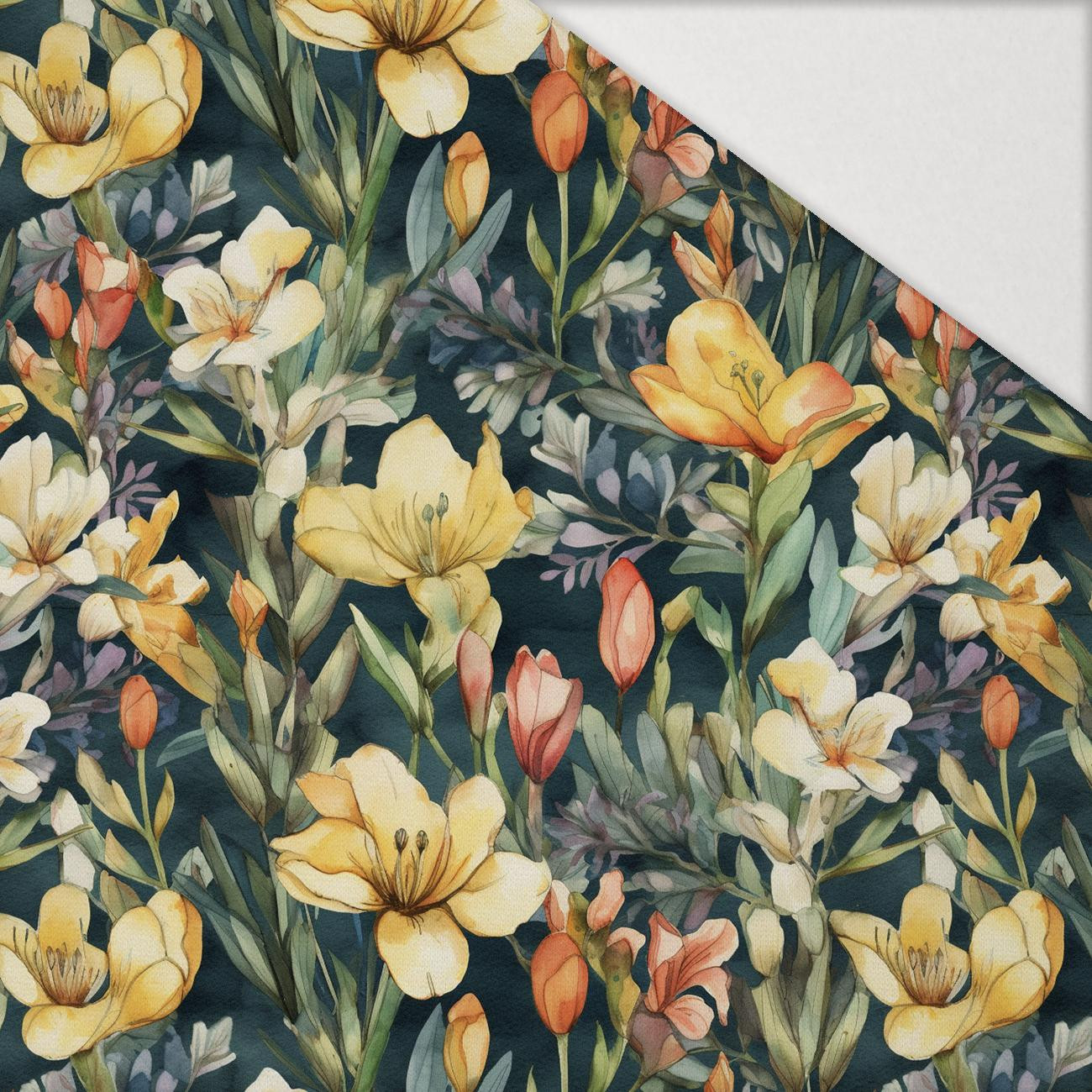 FLOWERS WZ.49 - Hydrophobic brushed knit FLOWERS WZ.49 - Hydrophobic brushed knit