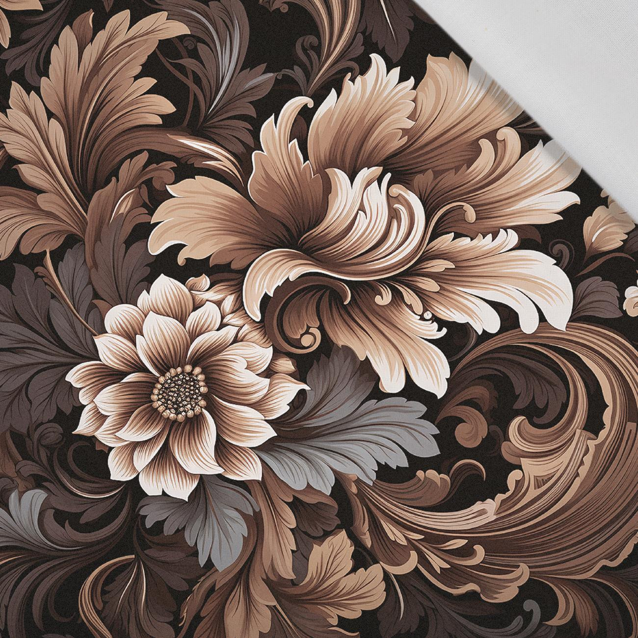 FLOWERS WZ.9/ Mocha Mousse  - Cotton woven fabric