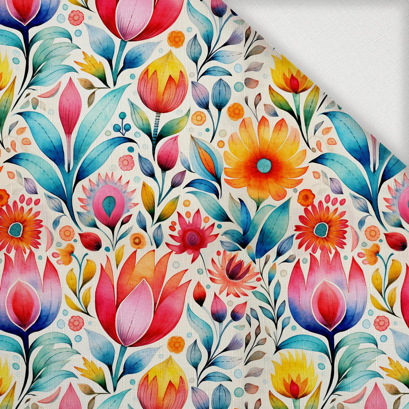 Folk Art wz.12 - Woven Fabric for tablecloths