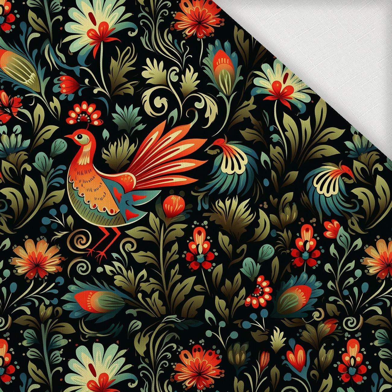 Folk Art wz.22 - Woven Fabric for tablecloths