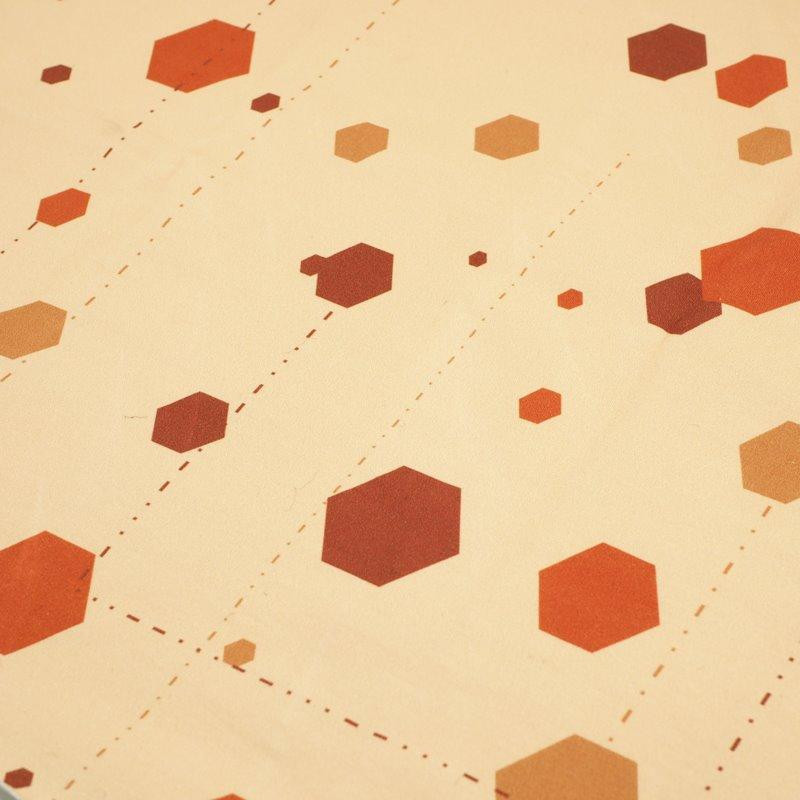 100cm HEXAGON / carmel - looped knit fabric