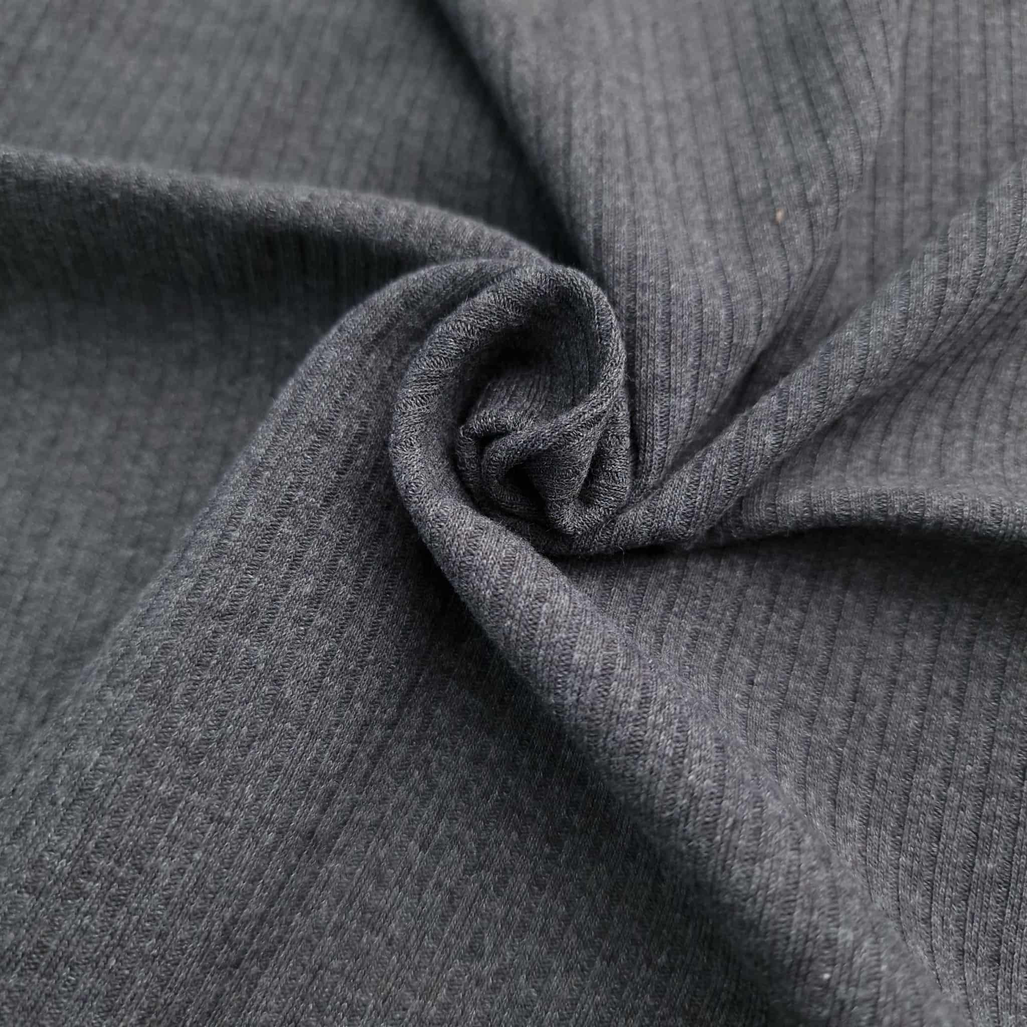 Ribbed Knit HARMONIA 4x2 - MELANGE GRAPHITE (D-08)