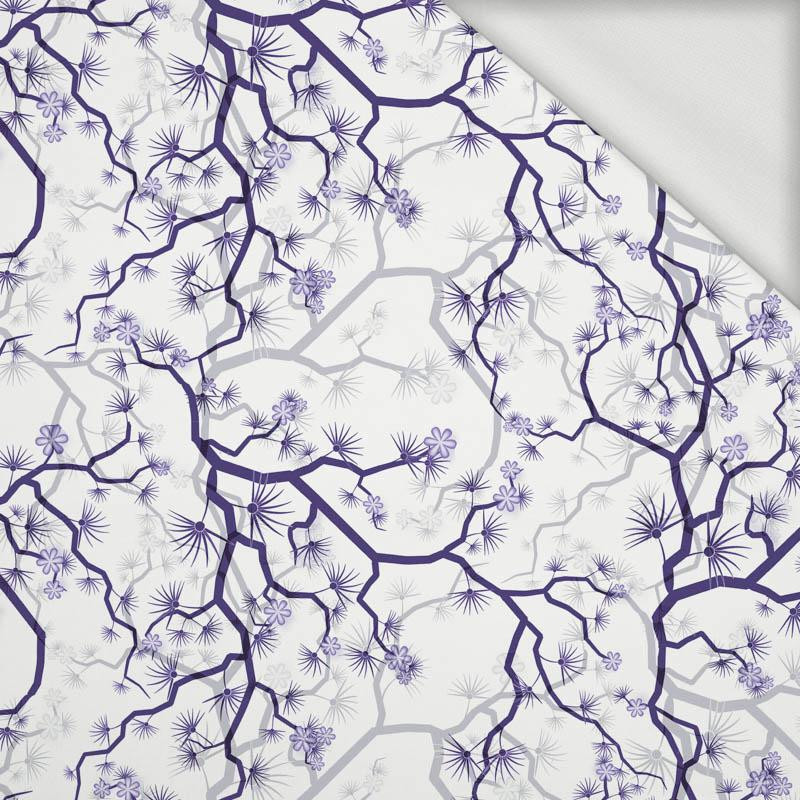 FLOWERS pattern no. 2 (violett) - looped knit fabric