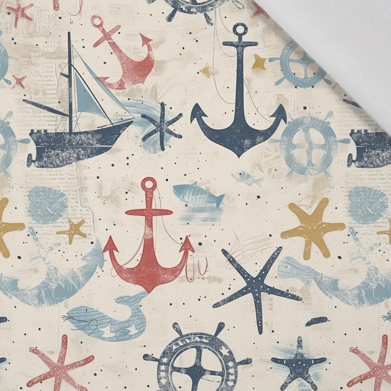 MARINE pat. 2 - Cotton woven fabric