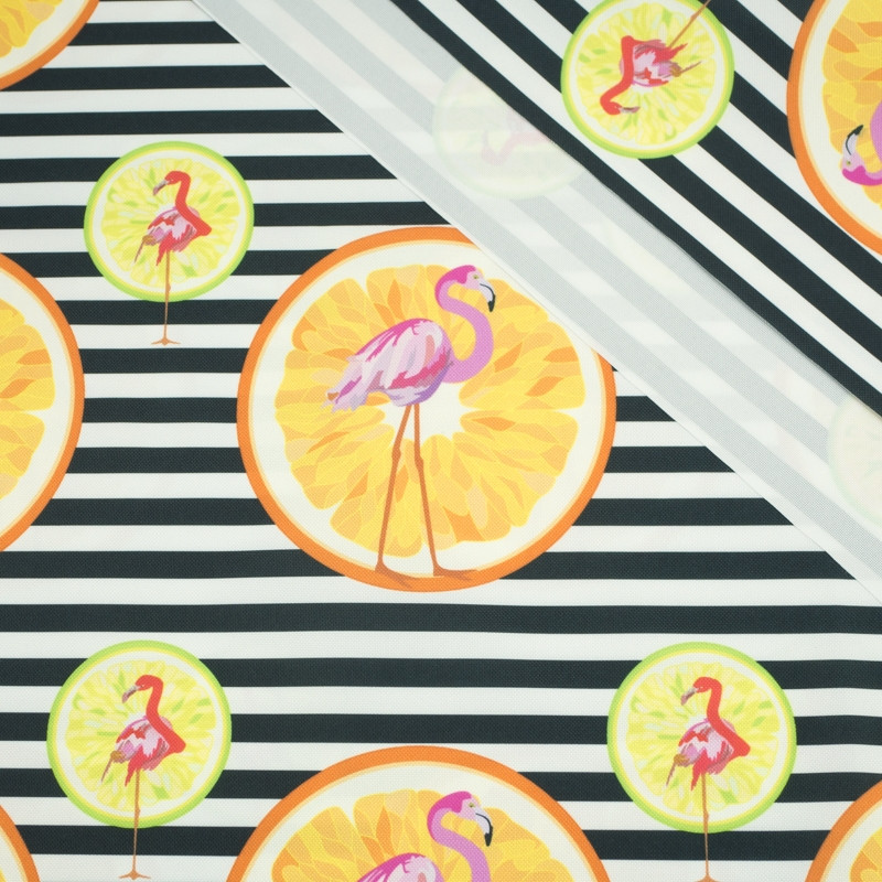 ZESTY FLAMINGOS - Waterproof woven fabric