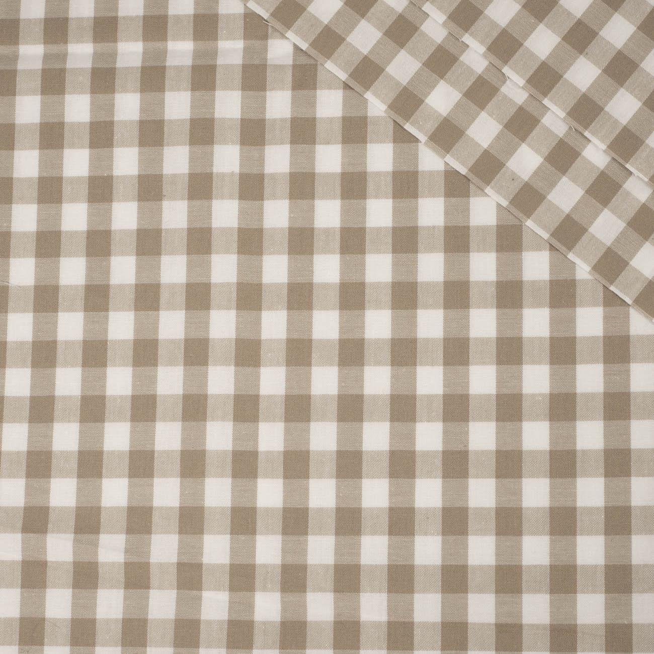 CHECKED / beige - Cotton woven fabric