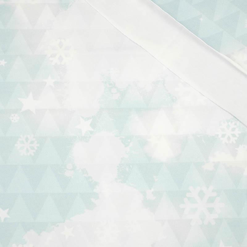 HOARFROST / triangles (WINTER IN THE MOUNTAINS) - single jersey with elastane 