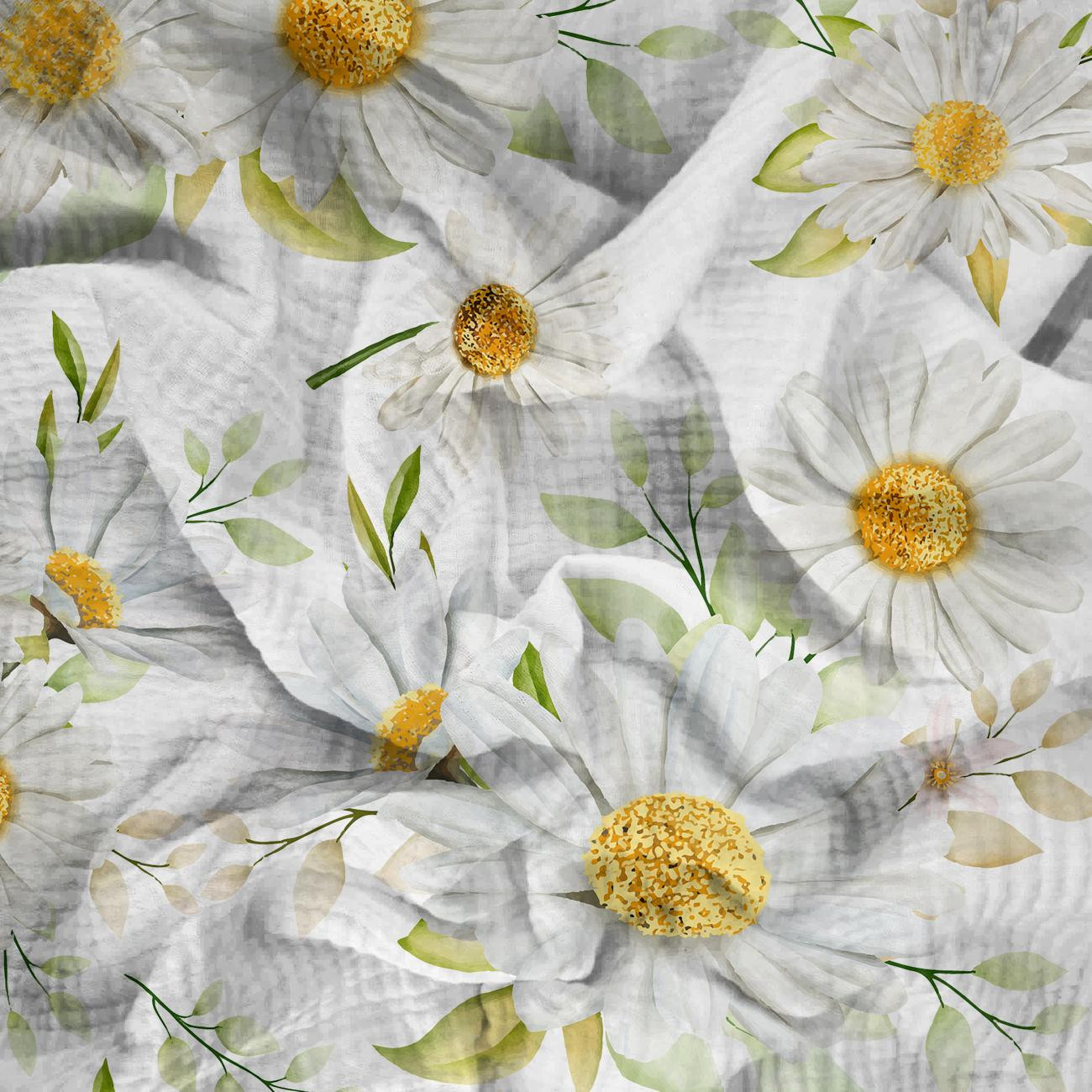 PASTEL DAISIES PAT. 1 - Cotton muslin