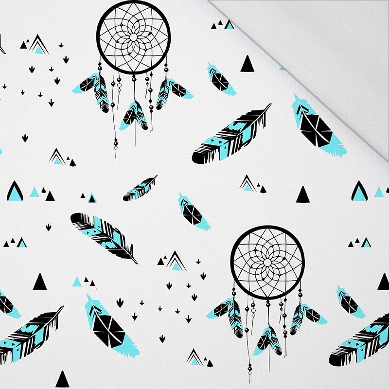DREAM CATCHERS / aqua - single jersey with elastane TE210