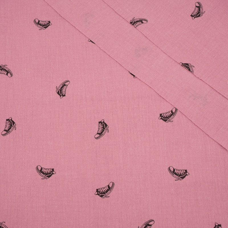 SNEAKERS / rose quartz - cotton muslin