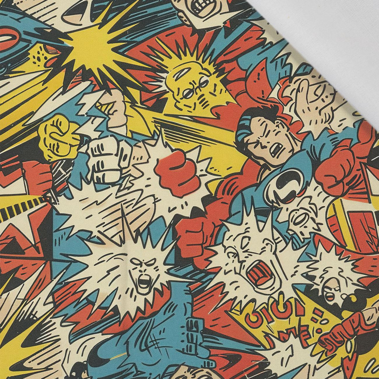 RETRO COMICS PAT.2 - Cotton woven fabric