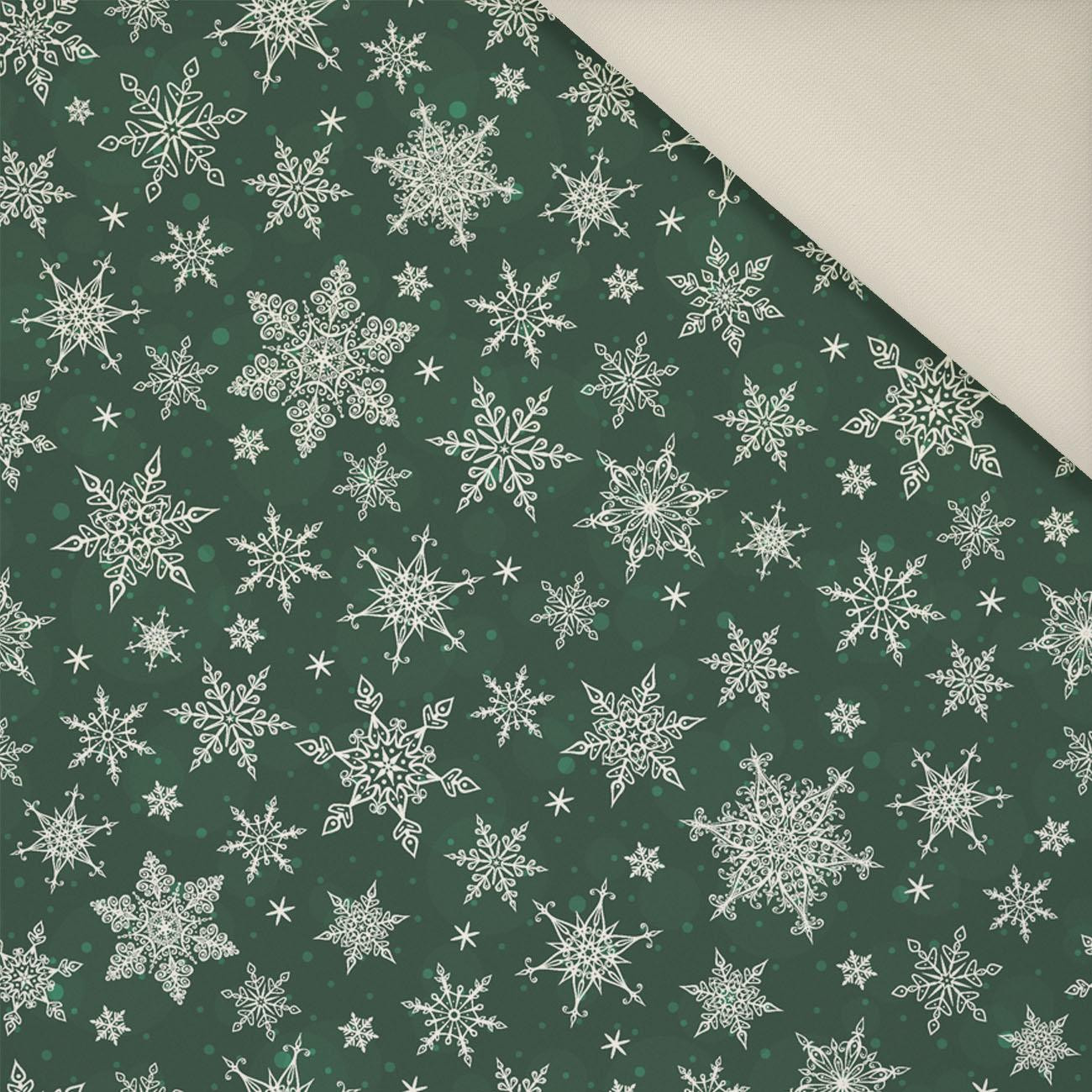 SNOWFLAKES PAT. 2 / bottled green- Upholstery velour 