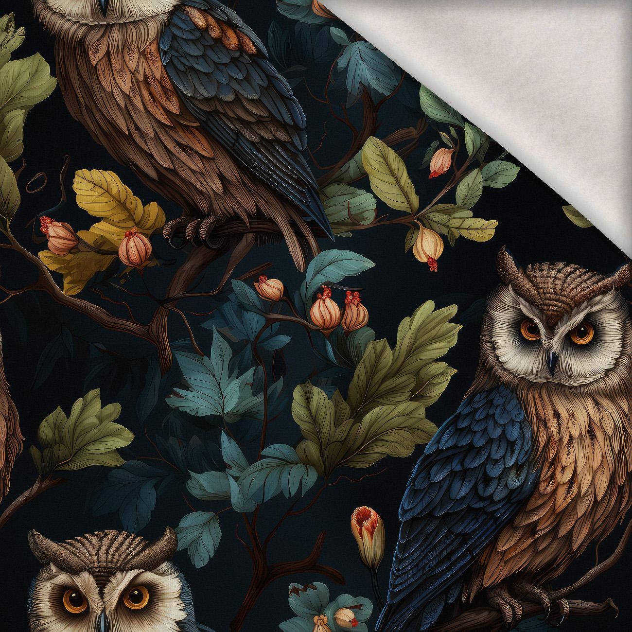 PASTEL BIRDS PAT. 5 (OLW) - brushed knitwear with elastane ITY PASTEL BIRDS PAT. 5 (OLW) - brushed knitwear with elastane ITY