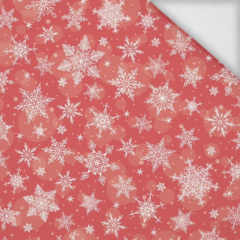 SNOWFLAKES PAT. 2 / red - looped knit 