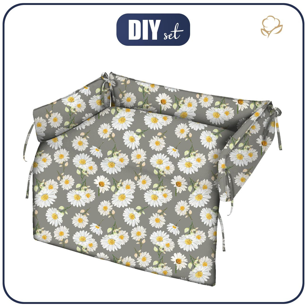 ANIMAL BED - DAISIES PAT. 1 / grey - sewing set