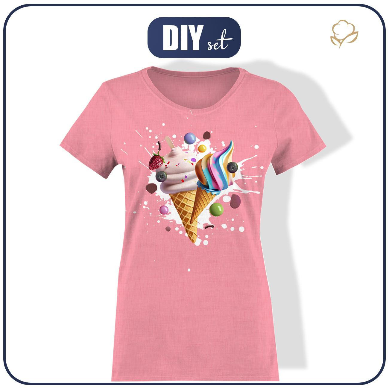 WOMEN’S T-SHIRT (L) - SWEETS pat.16 - sewing set