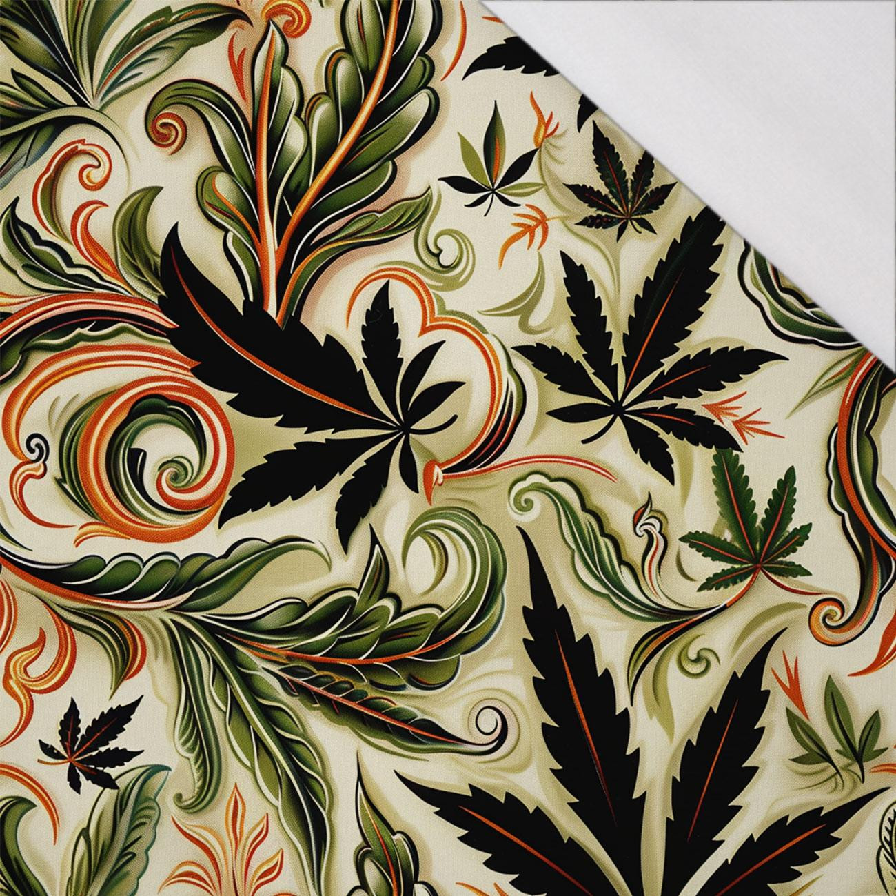 Hemp leaves WZ. 5 - single jersey 