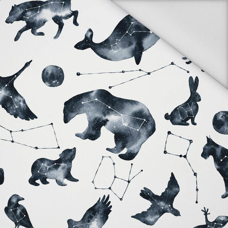 ANIMALS MIX (GALACTIC ANIMALS) / white - Waterproof woven fabric