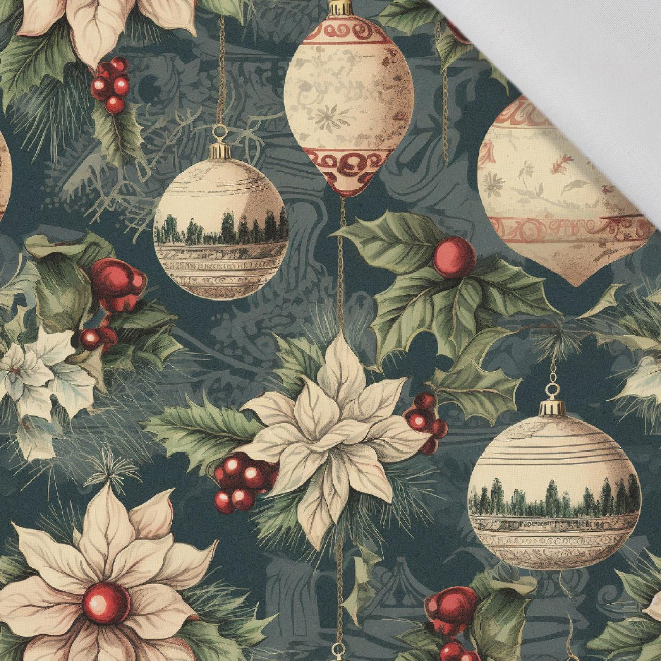 Vintage Christmas wz.9 - Cotton woven fabric