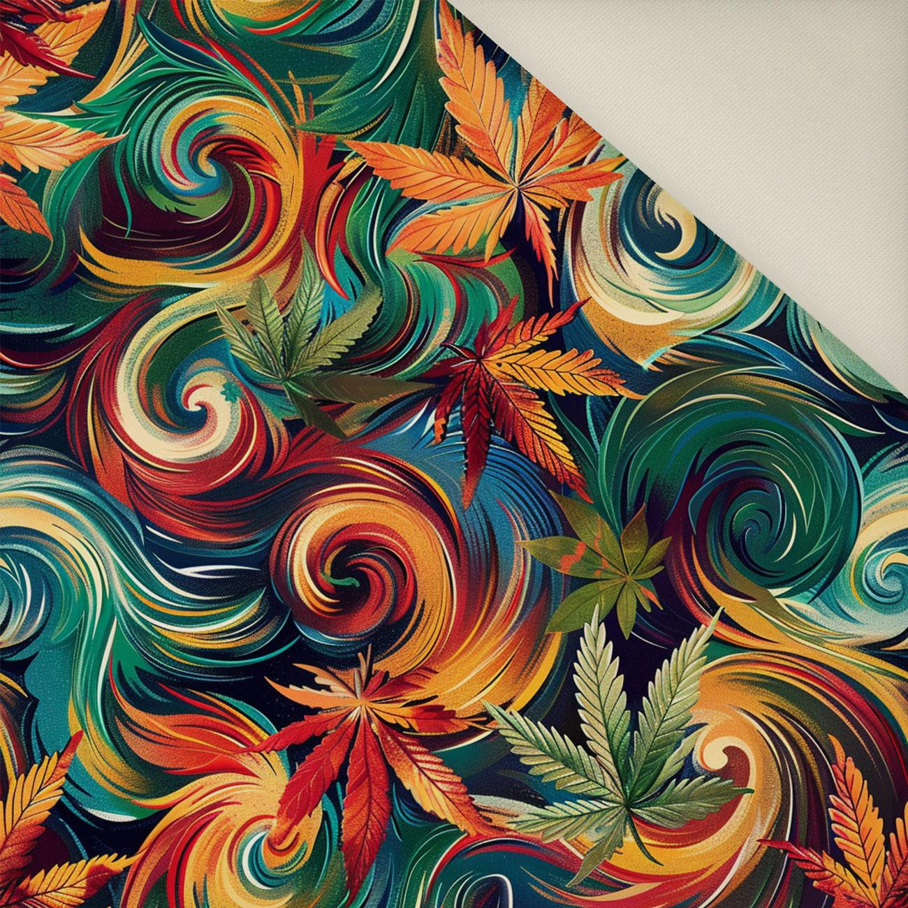 Hemp leaves WZ. 1 - Upholstery velour 