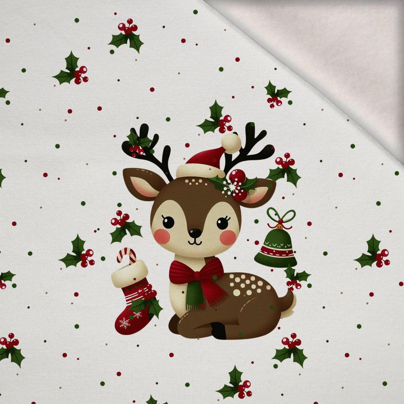 WINTER ANIMALS wz.13 - panel (60cm x 50cm) brushed knitwear with elastane ITY