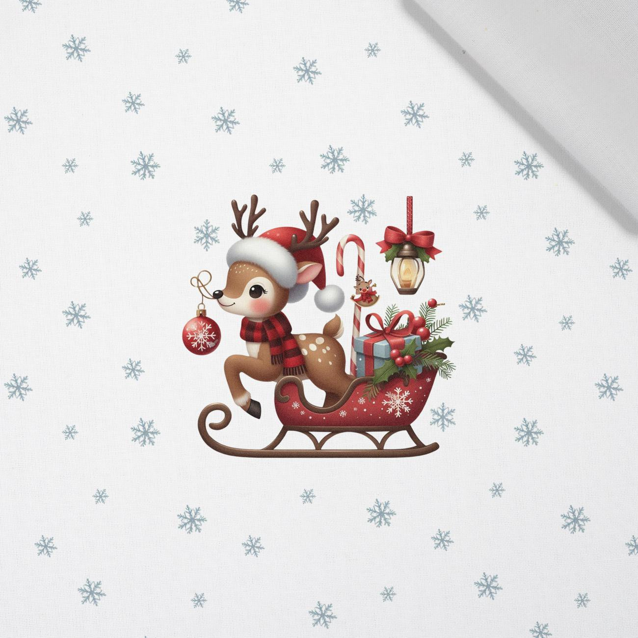 WINTER ANIMALS wz.18 - panel (60cm x 50cm)  Cotton woven fabric