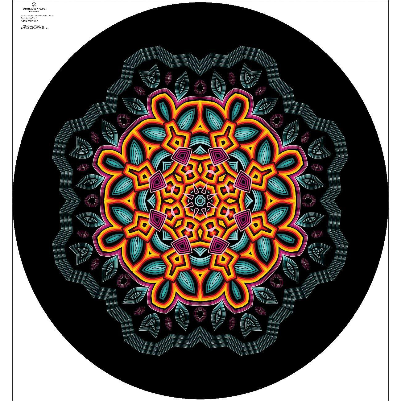 COLORFUL MANDALA -  big circle skirt panel 