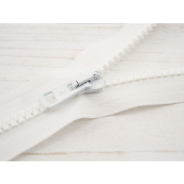 Plastic Zipper 5mm open-end 40cm -WHITE B-00