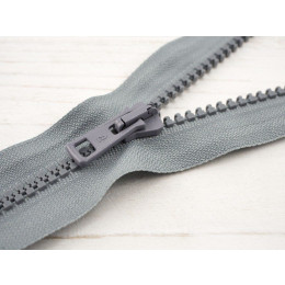 Plastic Zipper 5mm open-end 70cm - grey B-16