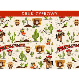 WILD WEST ANIMALS - Viscose jersey WE210