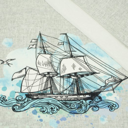 SAILING SHIP - panel single jersey TE210