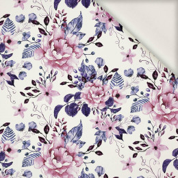 WILD ROSE FLOWERS PAT. 1 (BLOOMING MEADOW) (Very Peri) - viscose woven fabric