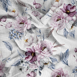 WATERCOLOR BOUQUET Pat. 2 - Cotton muslin