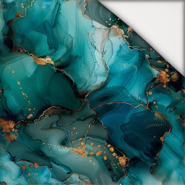 alcohol ink wz.10 TEAL - light brushed knitwear