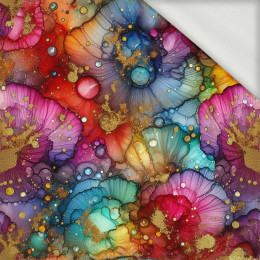 alcohol ink wz.17 RAINBOW - looped knit fabric