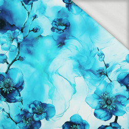 ALCOHOL PASTEL INK wz.7 blue - looped knit fabric