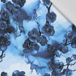 ALCOHOL PASTEL INK wz.7 navy - Cotton woven fabric