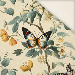 Butterfly & Flowers wz.2 - Linen 100%