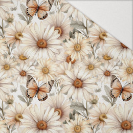 Butterfly & Flowers wz.4 - Hydrophobic brushed knit