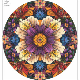 COLORFUL FLOWERS pat.4 -  big circle skirt panel 